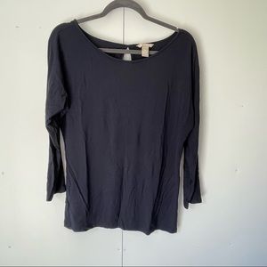 Banana Republic Round Neck 3/4 Sleeve Top Medium